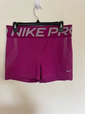 Nike Pro Sculpt High Waisted Dri-Fit 3” Shorts Pink Size Large